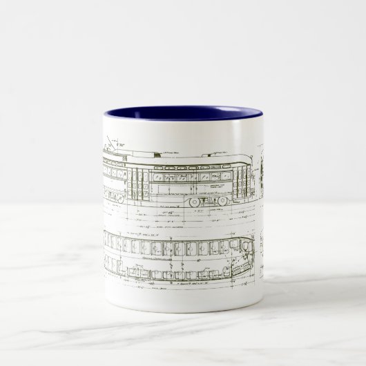 Mug PC Blueprint - Arrière - plan blanc (Centre)