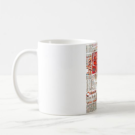 Mug PCZ - Panama Canal Zone Locations avec Mola Design (Gauche)