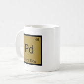 Mug Pd - Prairie Chien Chimie Élément Symbole Funny T (Devant gauche)