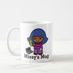 Mug PDG / Comptable / Mogul Girl avec ordinateur