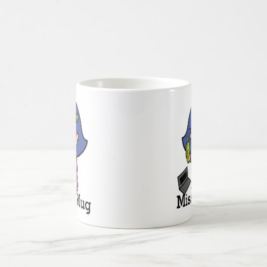 Mug PDG / Comptable / Mogul Girl avec ordinateur (Centre)