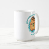Mug PDG drôle de Capybara qui ne fait rien sur mesure (Devant droit)