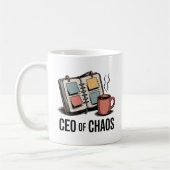 Mug PDG du Chaos | Humour du multitasking de la matern (Gauche)