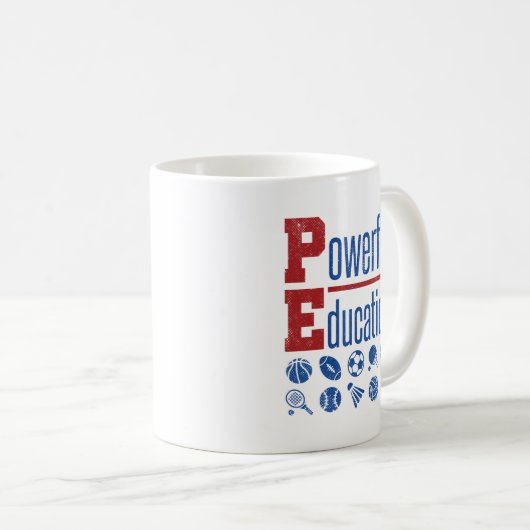 Mug PE Puissant Enseignant PE (Devant droit)