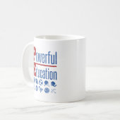 Mug PE Puissant Enseignant PE (Devant gauche)