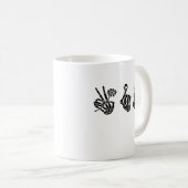 Mug Peace And Roll Skeleton Mains Classique (Devant droit)