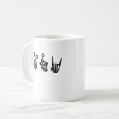 Mug Peace And Roll Skeleton Mains Classique (Devant gauche)