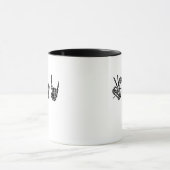 Mug Peace And Roll Skeleton Mains Classique (Centre)