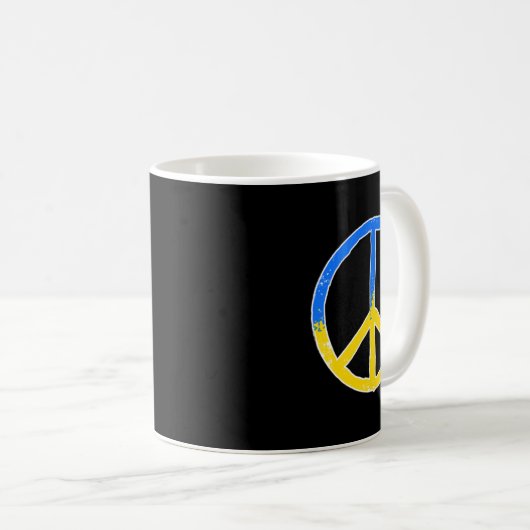 Mug Peace Blue Andyellow Ukraine Flag Colors (Devant droit)