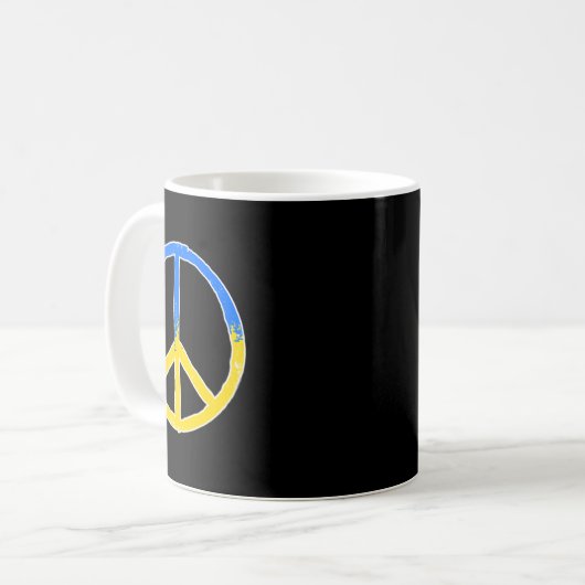 Mug Peace Blue Andyellow Ukraine Flag Colors (Devant gauche)