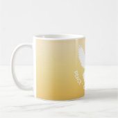 Mug Peace Dove en vol blanc sur or Simply Elegant (Gauche)