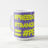 Mug "PEACE FORMULA EQUATION" Joli design. Commandez dè (Devant gauche)