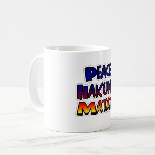 Mug Peace Hakuna Matata Gradient Art (Devant gauche)