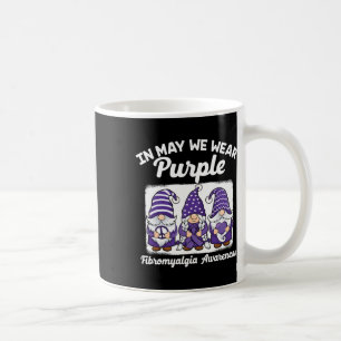 Mug Peace Hope Love Gnomes Purple Ribbon Fibromyalgia