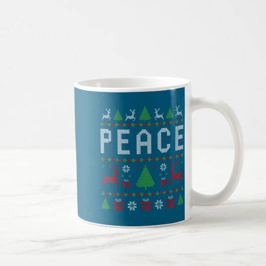Mug Peace I Come In Peace Couple Matching Ugly Christm (Droite)