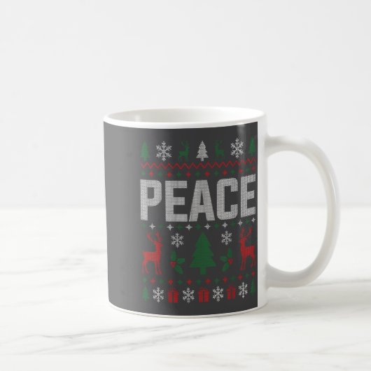 Mug Peace I Come In Peace Couple Matching Ugly Christm (Droite)