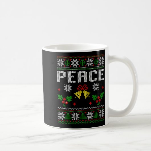 Mug Peace I Come In Peace Couple Matching Ugly Christm (Droite)