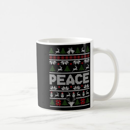 Mug Peace I Come In Peace Couple Matching Ugly Christm (Droite)