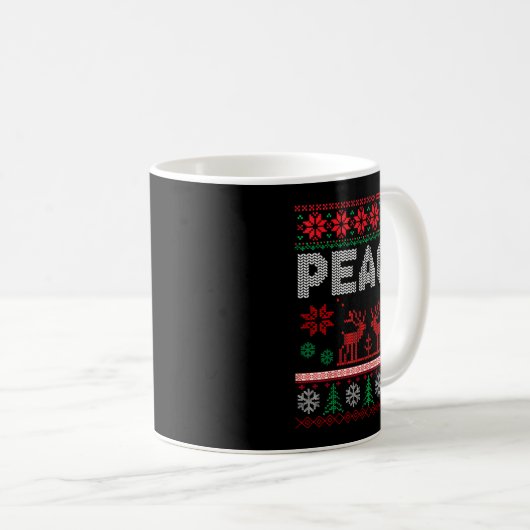 Mug Peace I Come In Peace Couple Matching Ugly Christm (Devant droit)