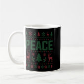 Mug Peace I Come In Peace Couple Matching Ugly Christm (Gauche)