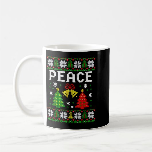 Mug Peace I Come In Peace Couple Matching Ugly Christm (Gauche)