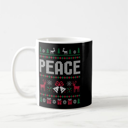 Mug Peace I Come In Peace Matching Couple Ugly Merry C (Gauche)
