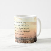 Mug Peace I leave with you, Bible Verse Ocean Sunset (Devant droit)