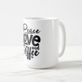 Mug Peace Love and Coffee (Devant droit)