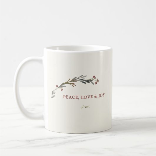 Mug Peace Love and Joy Botanical (Gauche)