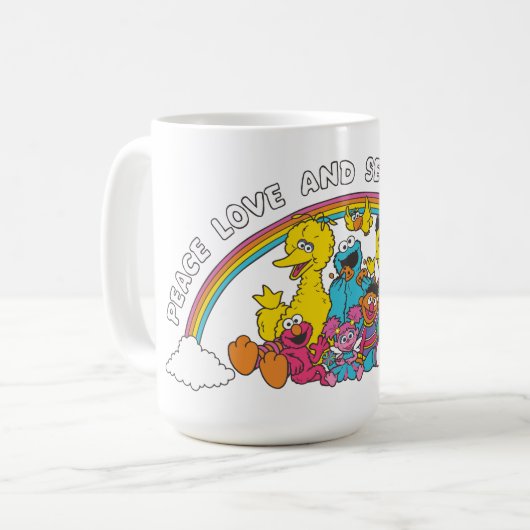 Mug Peace, Love and Sesame Street (Devant gauche)
