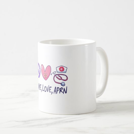 Mug Peace Love APRN (Devant droit)