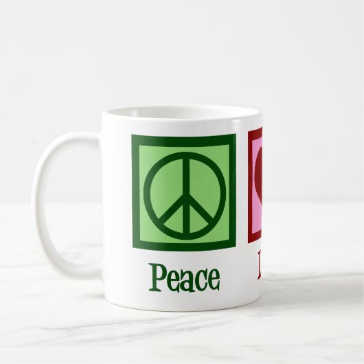 Mug Peace Love Archery Noël mignon (Gauche)