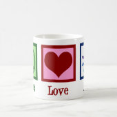 Mug Peace Love Art Professeur Cute Paintbrush (Centre)