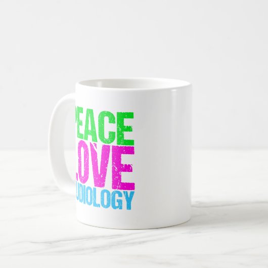 Mug Peace Love Audiology (Devant gauche)