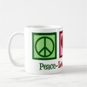 Mug Peace Love Audiology Mignonne audiologiste (Gauche)