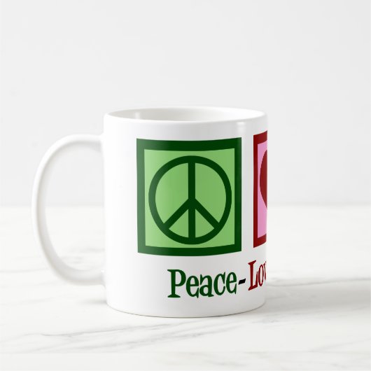 Mug Peace Love Audiology Mignonne audiologiste (Gauche)