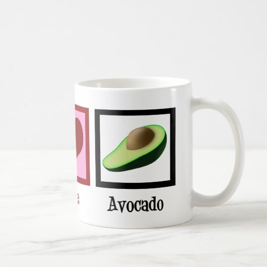 Mug Peace Love avocat (Droite)