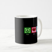 Mug Peace Love Badminton (Devant droit)
