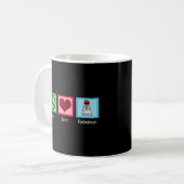 Mug Peace Love Badminton (Devant gauche)