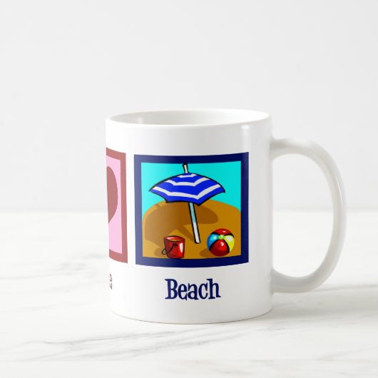 Mug Peace Love Beach (Droite)