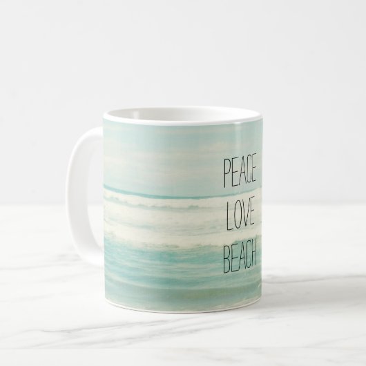 Mug Peace Love Beach (Devant gauche)