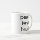 Mug Peace Love Beach -Coastal Life- Sun Sea Lover Tea (Devant droit)