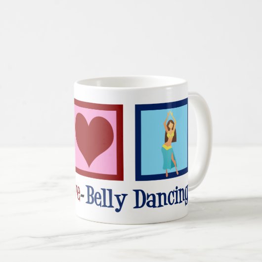 Mug Peace Love Belly Dancing (Devant droit)