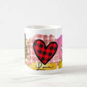 Mug Peace Love Bichon Frisé Mignonne Amoureux des chie (Centre)