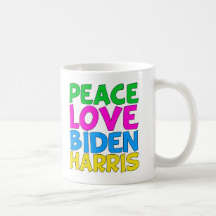 Mug Peace Love Biden Harris Cute 2024 Election