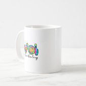 Mug Peace Love Bowling Tie Dye Funny Bowling Lovers  (Devant gauche)