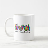 Mug Peace Love Bowling Tie Dye Funny Bowling Lovers  (Gauche)