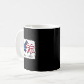 Mug Peace Love Cheer Usa Drapeau 4 juillet Cheerled (Devant gauche)