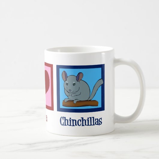 Mug Peace Love Chinchillas (Droite)