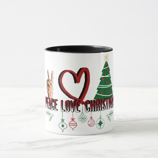 Mug Peace Love Christmas (Centre)